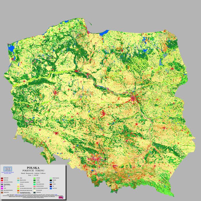 Mapa pokrycia terenu CLC1990